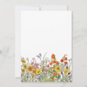 ブライダルシャワーディスプレイシャワーボホワイルドフラワー 招待状 (裏面)