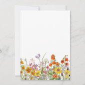 ブライダルシャワーディスプレイ シャワー ボヘミア ワイルドフラワーズ 招待状 (裏面)