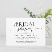 ブライダルシャワーディナーとパーティーモダンエレガント、 招待状 (スタンド正面)