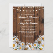 ブライダルシャワーデイジーウッド素朴フローラ招待状 招待状 (正面)