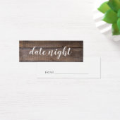 ブライダルシャワーデイトナイト素朴ウッドカード (デスク)