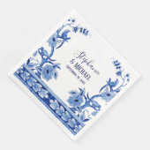 ブライダルシャワーデコールインディゴブルー中国のフローラアート (コーナー)