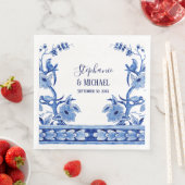 ブライダルシャワーデコールインディゴブルー中国のフローラアート (インサイチュ)