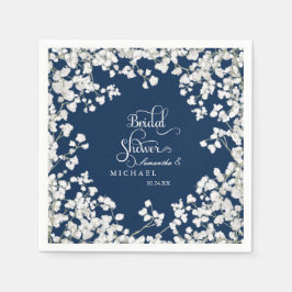 ブライダルシャワーデコールバビーズブレスリースフローラ スタンダードカクテルナプキン