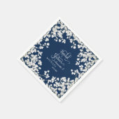 ブライダルシャワーデコールバビーズブレスリースフローラ スタンダードカクテルナプキン (角)