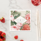 ブライダルシャワーデコールバラ金ゴールドダイヤモンドヴィンテージアート スタンダードカクテルナプキン (インサイチュ)