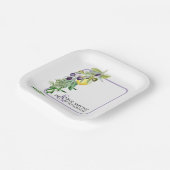 ブライダルシャワートスカーンレモンハーブ花嫁と花婿 ペーパープレート (傾斜あり)