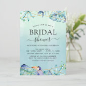 ブライダルシャワートロピカルパームウォーターカラートゥーカン 招待状 (スタンド正面)