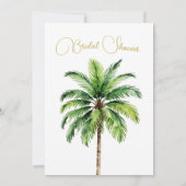 ブライダルシャワートロピカルパームツリー 招待状 (裏面)