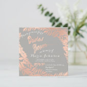 ブライダルシャワートロピカルリーファグレイバラ金ゴールド 招待状 (スタンド正面)