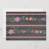 ブライダルシャワートーストフローラピンクチョーク招待状 招待状 (裏面)