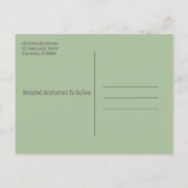 ブライダルシャワードライラベンダーバンドルの日付を保存 案内ポストカード (裏面)