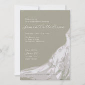 ブライダルシャワードレスガウンTAUPE 招待状 (正面)