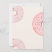 ブライダルシャワードーナツもしマインドかわいいピンクのドーナツ 招待状 (裏面)