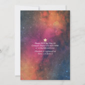 ブライダルシャワーナイトスタースカイ銀河系星座 招待状 (裏面)