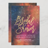 ブライダルシャワーナイトスタースカイ銀河系星座 招待状 (正面/裏面)