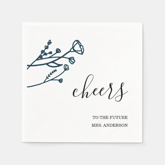 ブライダルシャワーナプキン スタンダードカクテルナプキン (正面)