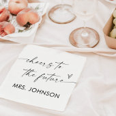 ブライダルシャワーナプキン |ミニマモダンリスト スタンダードランチョンナプキン