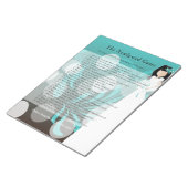 ブライダルシャワーニューライドゲーム – ターコイズ&チョック ノートパッド (アングル)