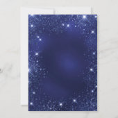 ブライダルシャワーネイビーブルーバルーンの輝きエレガント 招待状 (裏面)