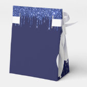 ブライダルシャワーネイビーブルー白い吹き感謝してい出し フェイバーボックス (裏面サイド)