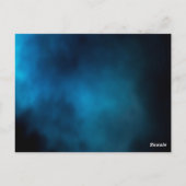 ブライダルシャワーネイビーブルー赤面ピンク花模様 ポストカード (裏面)