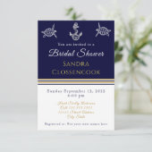 ブライダルシャワーネイビ航海のーブルートルズいかり 招待状 (スタンド正面)