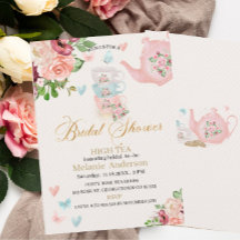 ブライダルシャワーハイティー招待状