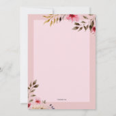 ブライダルシャワーハイビスカス招待状 招待状 (裏面)