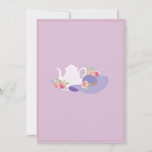 ブライダルシャワーハットバチェロレッテティーパーティー招待状 招待状 (裏面)