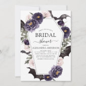 ブライダルシャワーハロウィンパープルオータム秋 招待状 (正面)