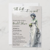 ブライダルシャワーハロウィーンフランケンシュタインの花嫁 招待状 (正面)