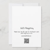 ブライダルシャワーハンドドローシンプルドブお洒落ラック 招待状 (裏面)