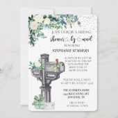 ブライダルシャワーバイメールウォーターカラーユーカリ 招待状 (正面)