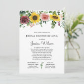 ブライダルシャワーバイメールサンフラワーバラ招待状 招待状 (スタンド正面)