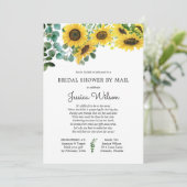 ブライダルシャワーバイメールサンフラワーフローラ招待状 招待状 (スタンド正面)