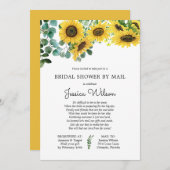 ブライダルシャワーバイメールサンフラワーフローラ招待状 招待状 (正面/裏面)