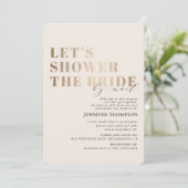 ブライダルシャワーバイメールトゥペ&金ゴールドブライダルシャワー 招待状 (スタンド正面)