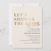 ブライダルシャワーバイメールトゥペ&金ゴールドブライダルシャワー 招待状 (正面)