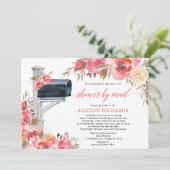 ブライダルシャワーバイメールピンクサンゴフローラ 招待状 (スタンド正面)