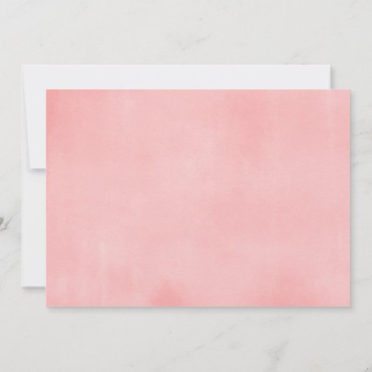 ブライダルシャワーバイメールピンクサンゴフローラ 招待状 (裏面)