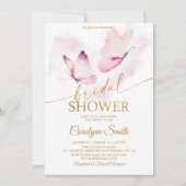 ブライダルシャワーバタフライ招待状 招待状 (正面)