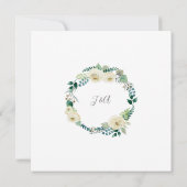 ブライダルシャワーバタモダンフライバラピンクリース 招待状 (裏面)