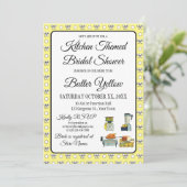 ブライダルシャワーバターイエローホワイト水玉模様ボウ (スタンド正面)