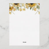 ブライダルシャワーバチェロレッテ新郎新婦 箔招待状 (裏面)