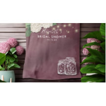 ブライダルシャワーバックドランドメイソンジャースアジサイ灯