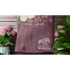 ブライダルシャワーバックドランドメイソンジャースアジサイ灯 タペストリー