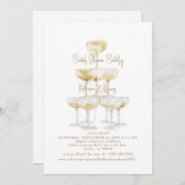 ブライダルシャワーバブルシャンパン 招待状 (正面/裏面)