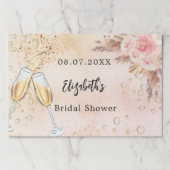 ブライダルシャワーバブルパンパバラ紙ランチョンマット ペーパーパッド (正面)