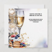 ブライダルシャワーバブルブランチバラフラップジャックトレンディー シーズンカード (裏面)